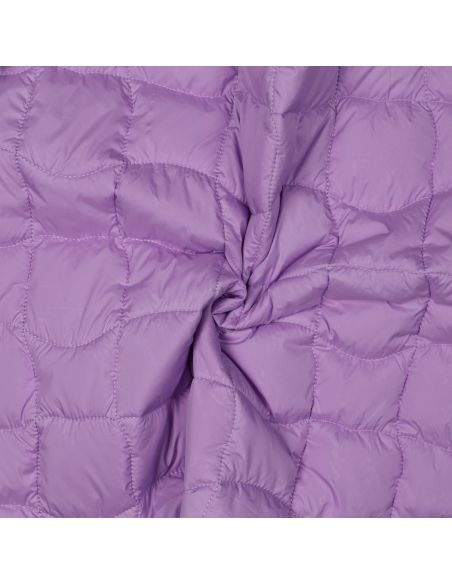 Tejido acolchado de doble cara pop - Lila y albaricoque
