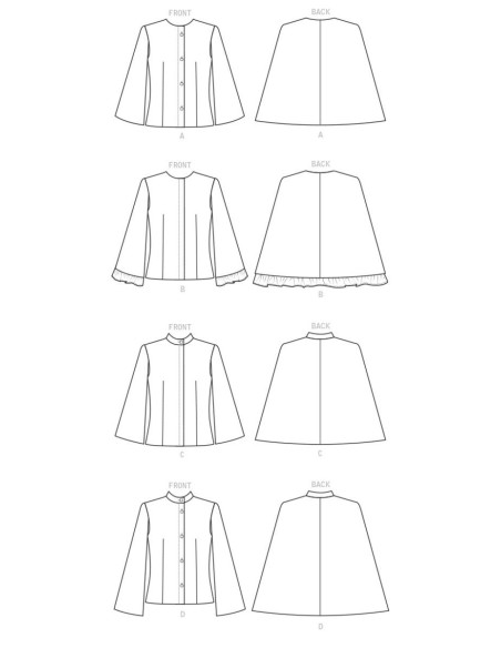 Patrón de capa - Butterick 6603