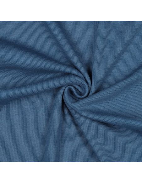 Tejido de punto acanalado - Azul vaquero