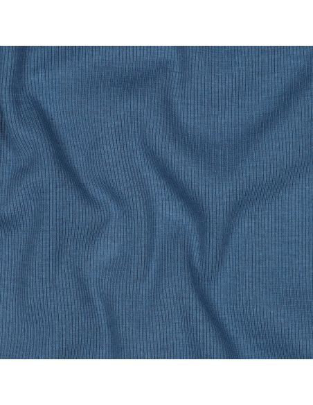 Tejido de punto acanalado - Azul vaquero