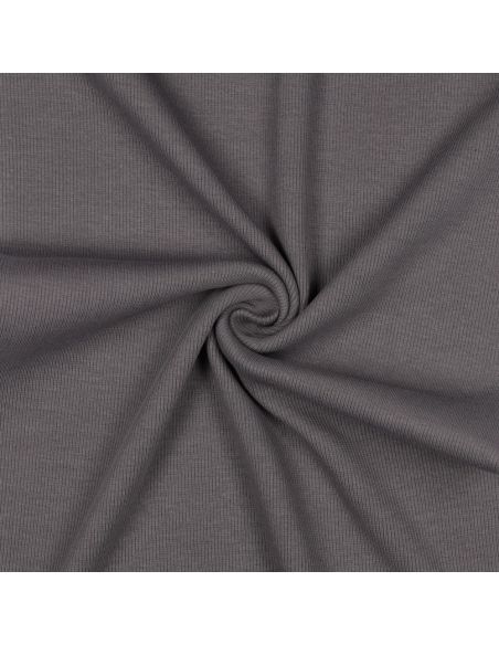 Tejido de punto acanalado - Gris oscuro
