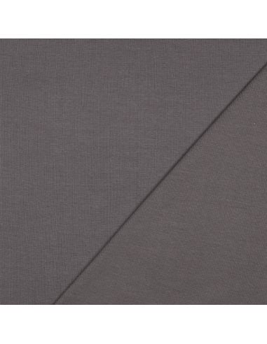 Tejido de punto acanalado - Gris oscuro