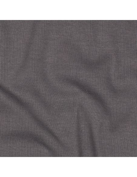 Tejido de punto acanalado - Gris oscuro
