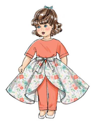 Patrón de ropa para muñeca - Butterick 6606