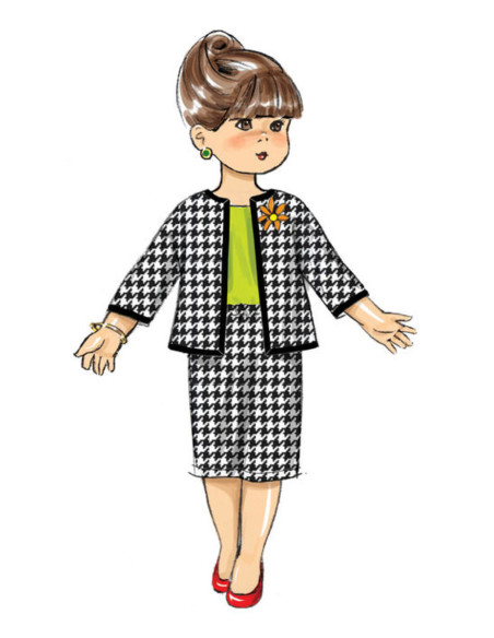 Patrón de ropa para muñeca - Butterick 6606