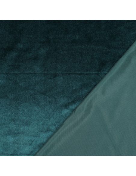 Tejido de terciopelo de lujo para muebles - Azul petróleo
