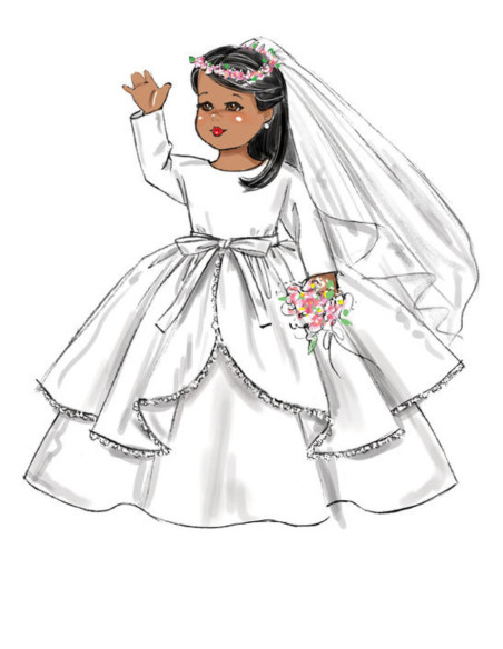 Patrón de ropa para muñeca - Butterick 6606
