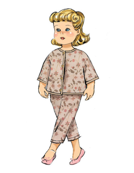 Patrón de ropa para muñeca - Butterick 6606