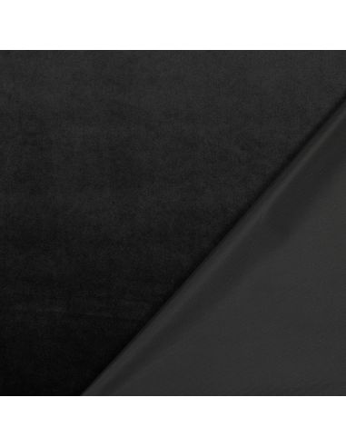 Tejido de terciopelo de lujo para muebles - Negro