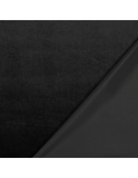 Tejido de terciopelo de lujo para muebles - Negro