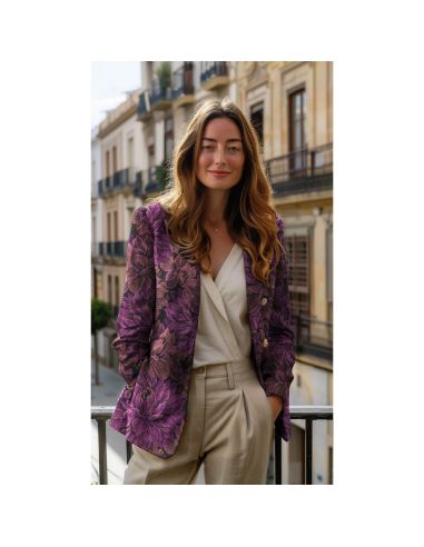 Tejido jacquard- Peonía