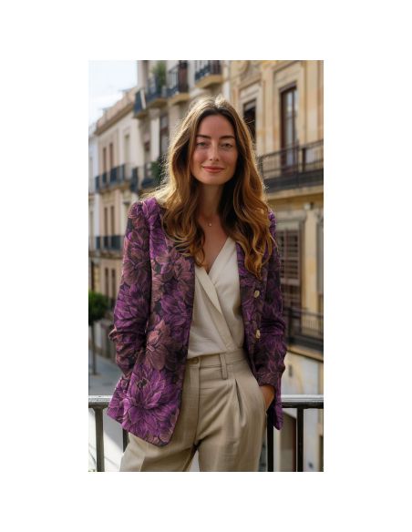 Tejido jacquard- Peonía
