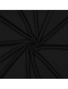 Tejido de punto acanalado lurex - Negro plateado