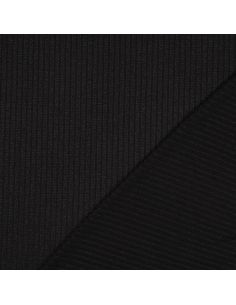 Tejido de punto acanalado lurex - Negro plateado 2