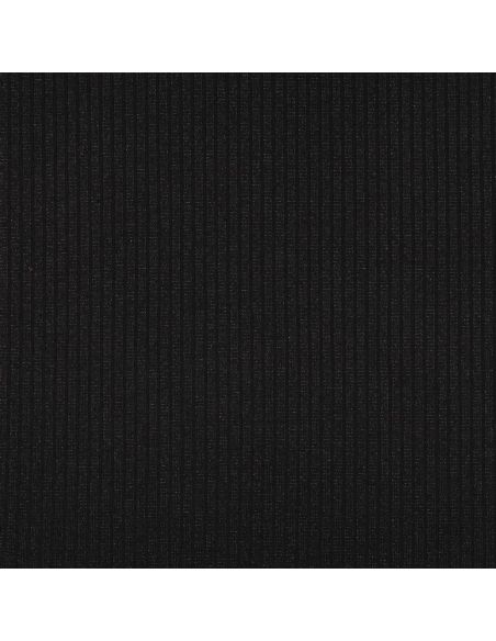 Tejido de punto acanalado lurex - Negro plateado