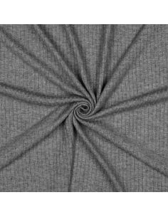 Tejido de punto acanalado lurex - Gris plateado