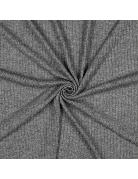 Tejido de punto acanalado lurex - Gris plateado