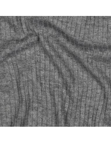 Tejido de punto acanalado lurex - Gris plateado