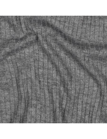 Tejido de punto acanalado lurex - Gris plateado