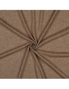 Tejido de punto acanalado lurex - Beige dorado