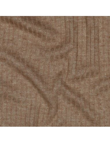 Tejido de punto acanalado lurex - Beige dorado