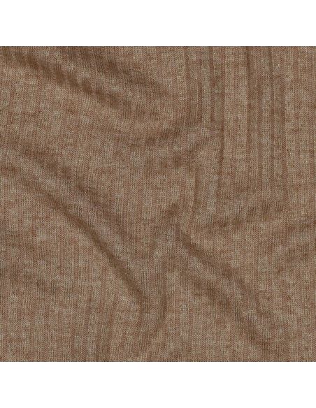 Tejido de punto acanalado lurex - Beige dorado