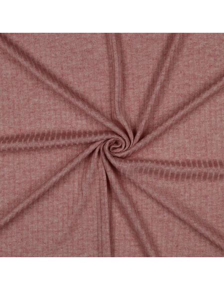 Tejido de punto acanalado lurex - Rosa dorado