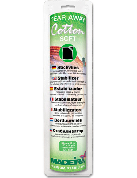 Estabilizador para rasgar Cotton Soft - Negro