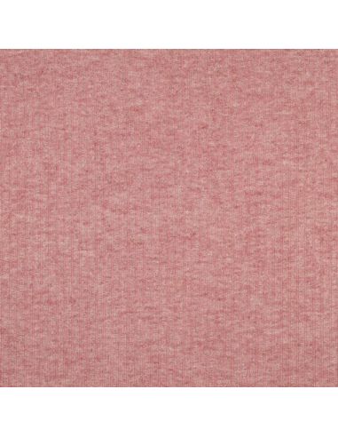 Tejido de punto acanalado lurex - Rosa dorado