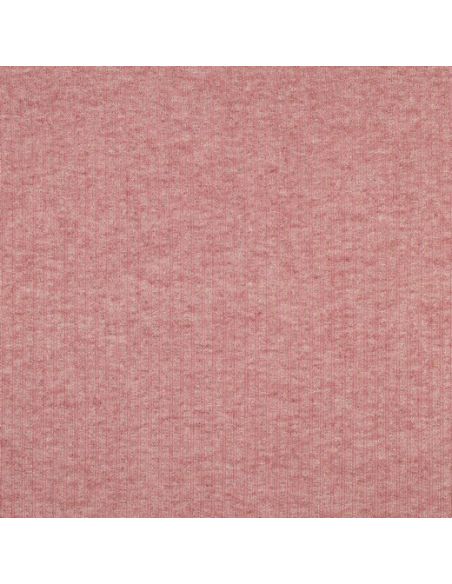 Tejido de punto acanalado lurex - Rosa dorado