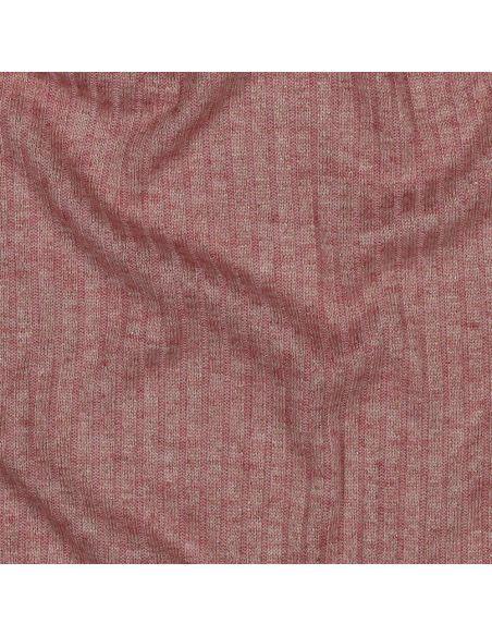 Tejido de punto acanalado lurex - Rosa dorado
