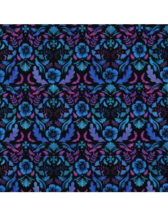 Tejido de punto estampado Clara - Fondo negro 2