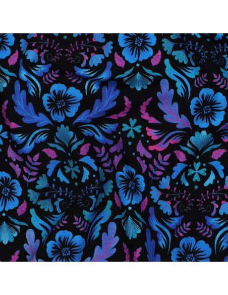 Tejido de punto estampado Clara - Fondo negro