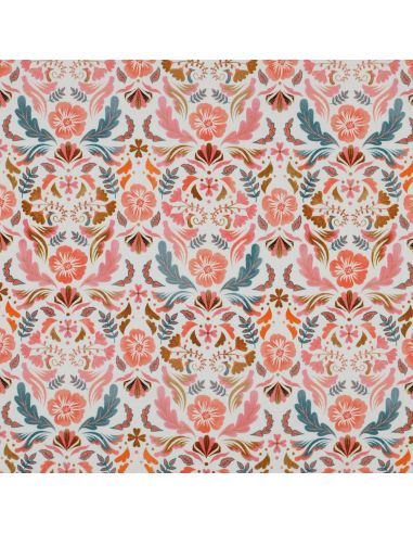 Tejido de punto estampado Clara - Fondo blanco