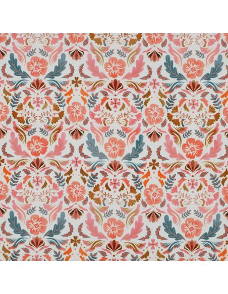 Tejido de punto estampado Clara - Fondo blanco