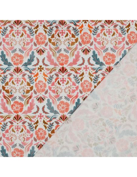 Tejido de punto estampado Clara - Fondo blanco