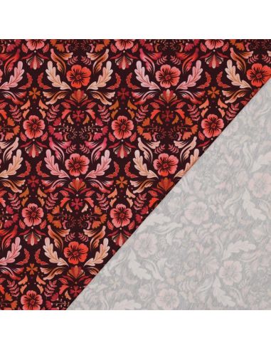 Tejido de punto estampado Clara - Fondo rojo
