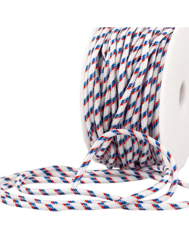 Cordón multicolor deportivo - Blanco, azul y rojo