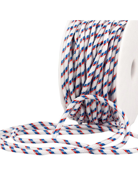 Cordón multicolor deportivo - Blanco, azul y rojo
