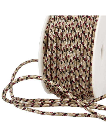 Cordón multicolor deportivo - Beige, negro y burdeos