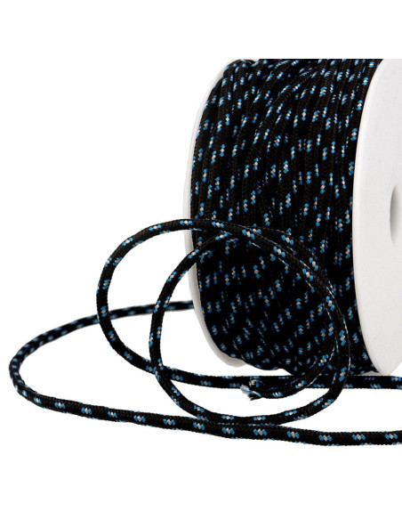 Cordón multicolor deportivo - Negro, azul y blanco