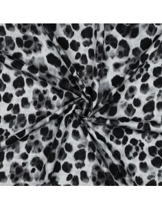 Tejido de viscosa efecto satinado - Animal negro