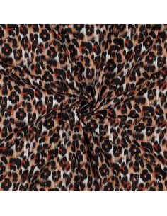 Tejido de viscosa lurex - Animal marrón