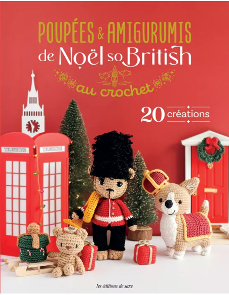 Libro de muñecas y amigurumis de Navidad al estilo británico