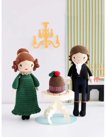 Libro de muñecas y amigurumis de Navidad al estilo británico
