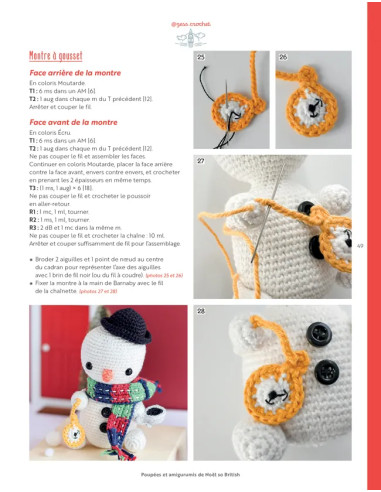 Libro de muñecas y amigurumis de Navidad al estilo británico