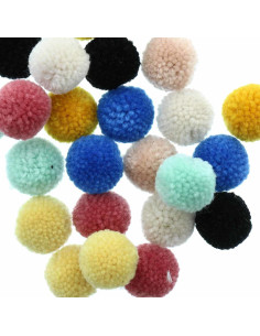 Set de 24 pompones de lana - Naturaleza