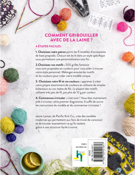 Libro el directorio de patrones de garabatos en tejido de punto