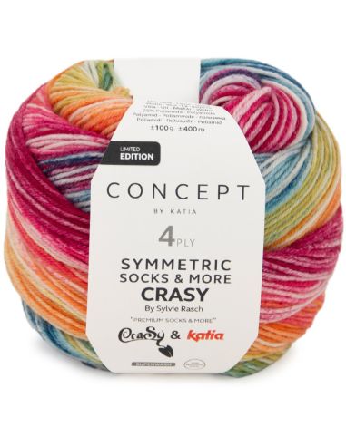 Laine à chaussettes Symmetric Socks & More Crazy Katia