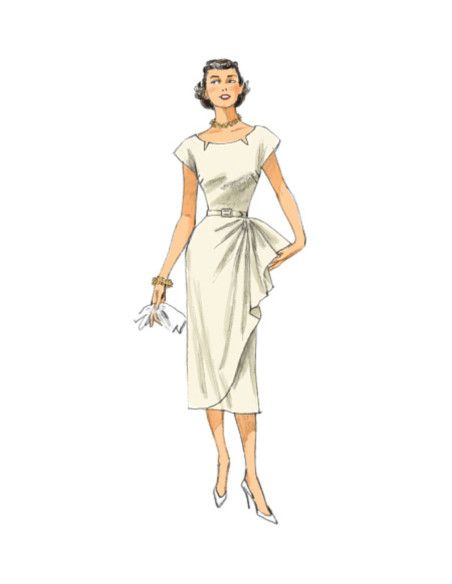Patrón de vestido y cinturón - Butterick 5880
